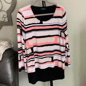 Modern blouse with black underneath